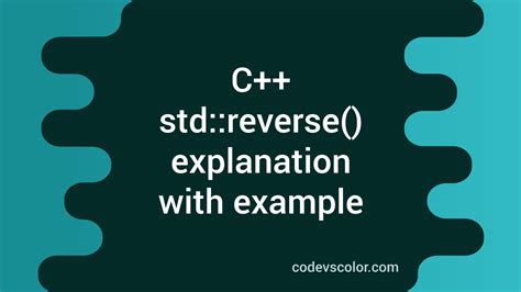 std reverse|c++ void reverse.